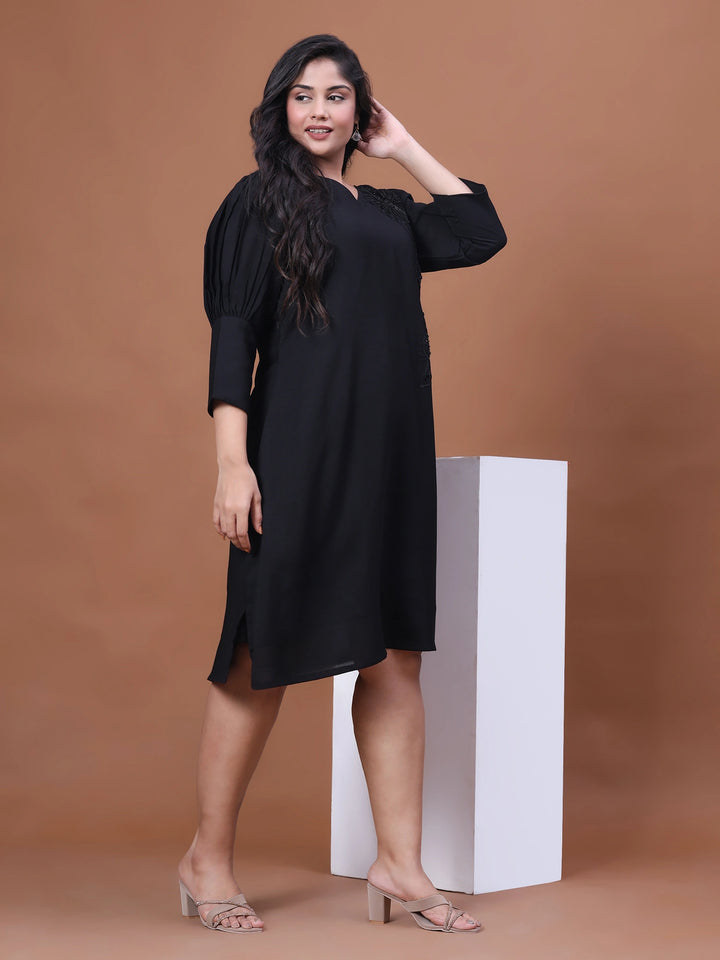 Black Party Wear Dress Customizable Plus Size Party Dress Up To 13XL