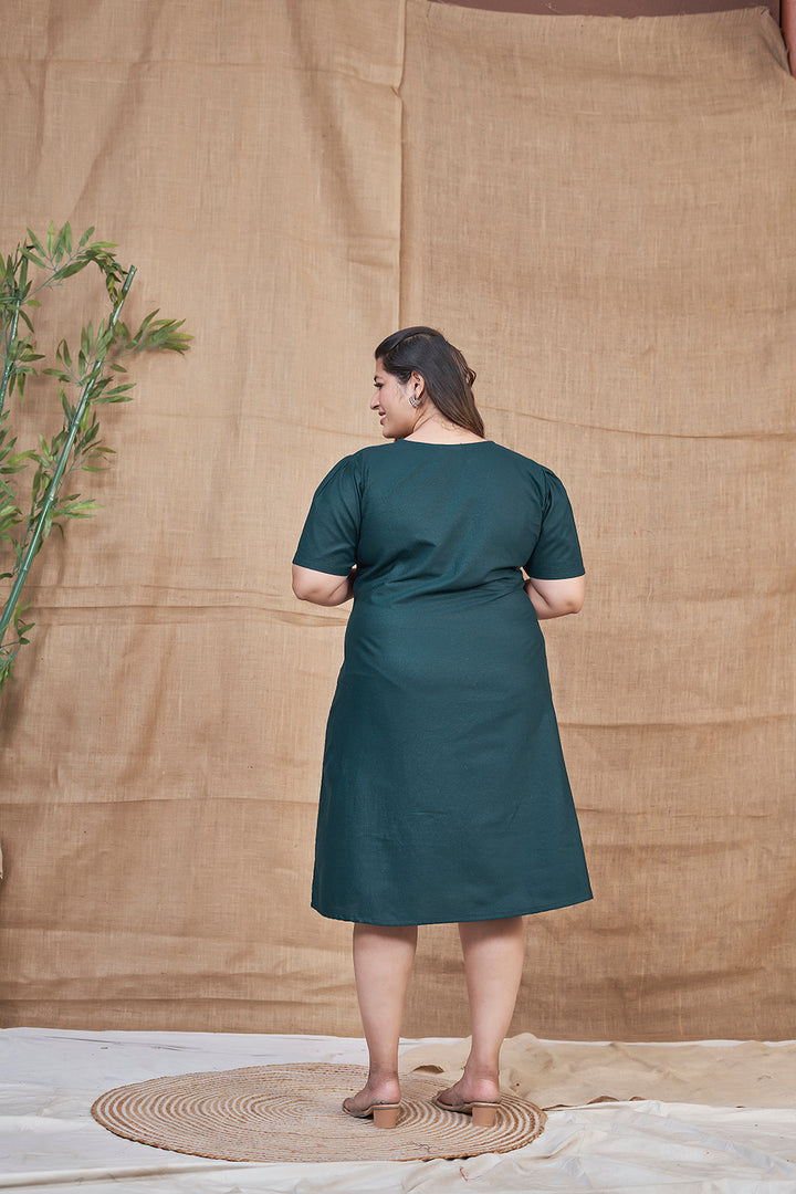 Blue_casual_cotton_dress_for_women_With_Slip_On