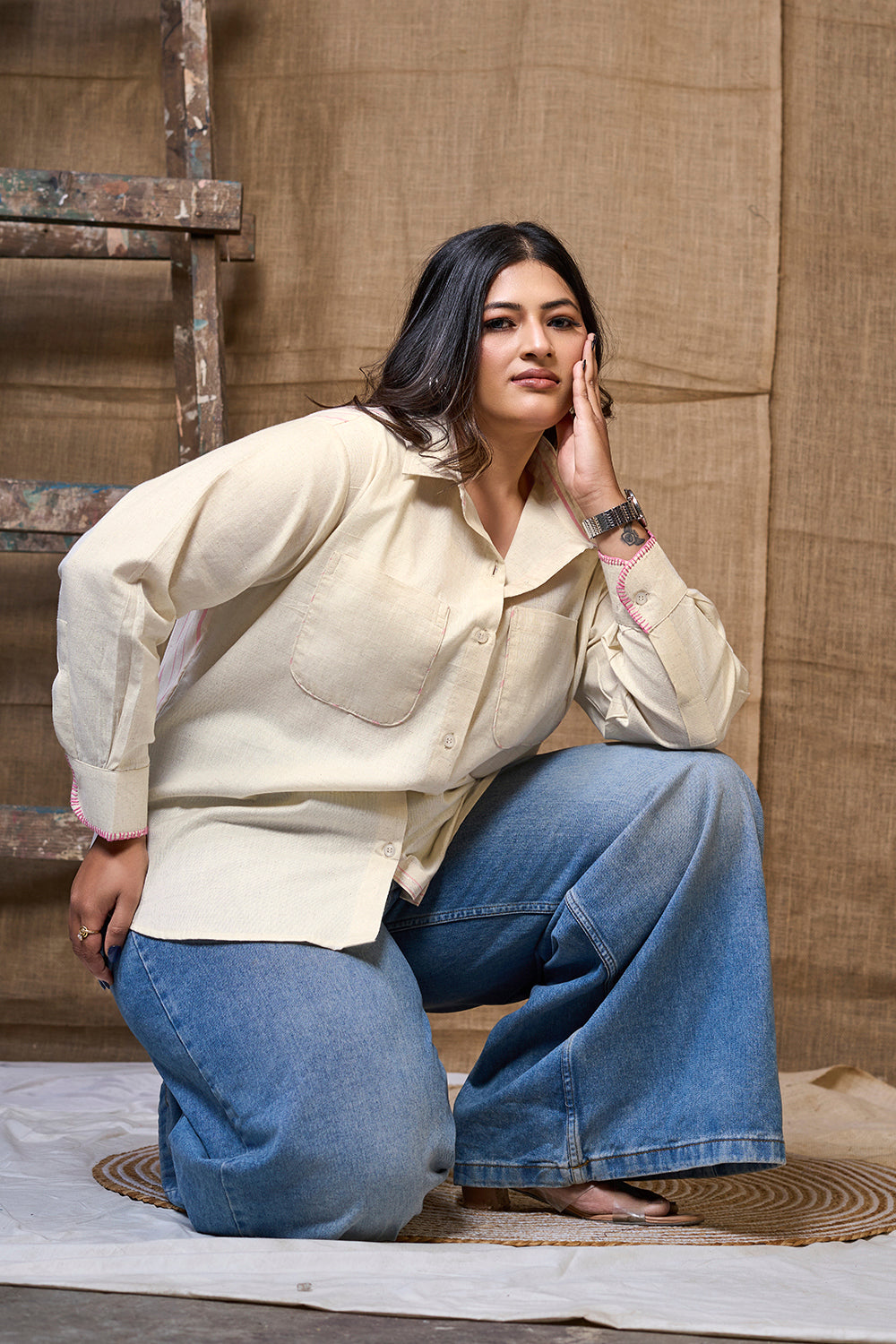 Cotton Hand Stitched Shirt