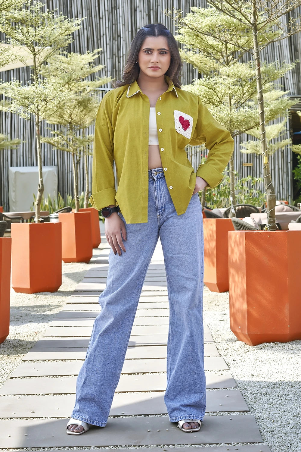 Heart Pocket Casual Shirt