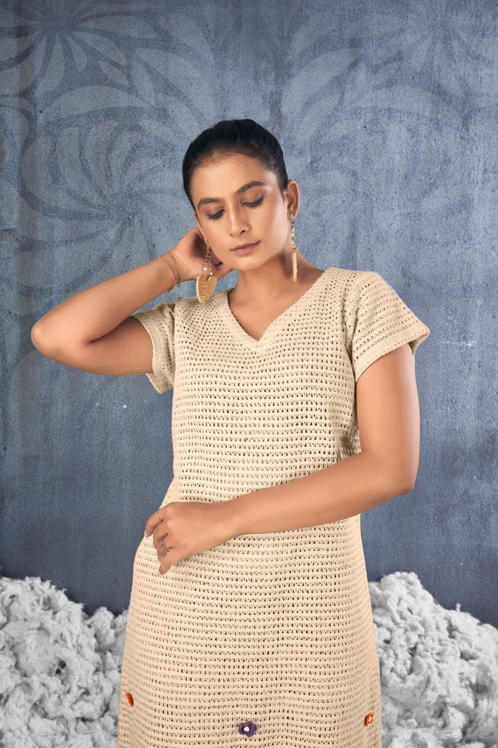 Knitted Cotton Knitted Beach Dress For Plus Size Women