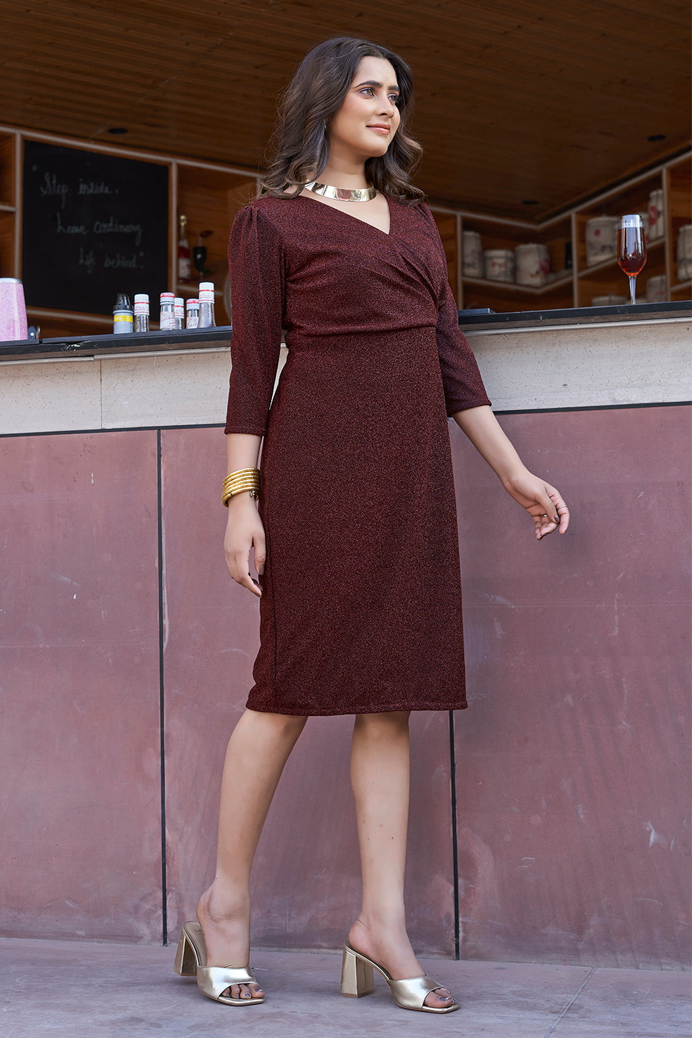 Feminine Charm Wrap Dress