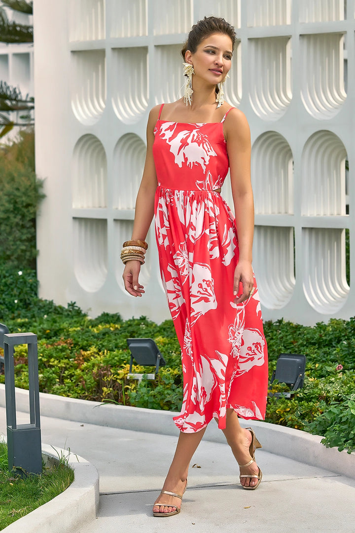 Long Floral Resortwear Dress For Women