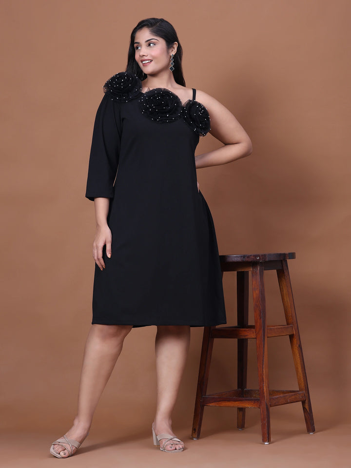 Lycra plus size evening dress for curvy women