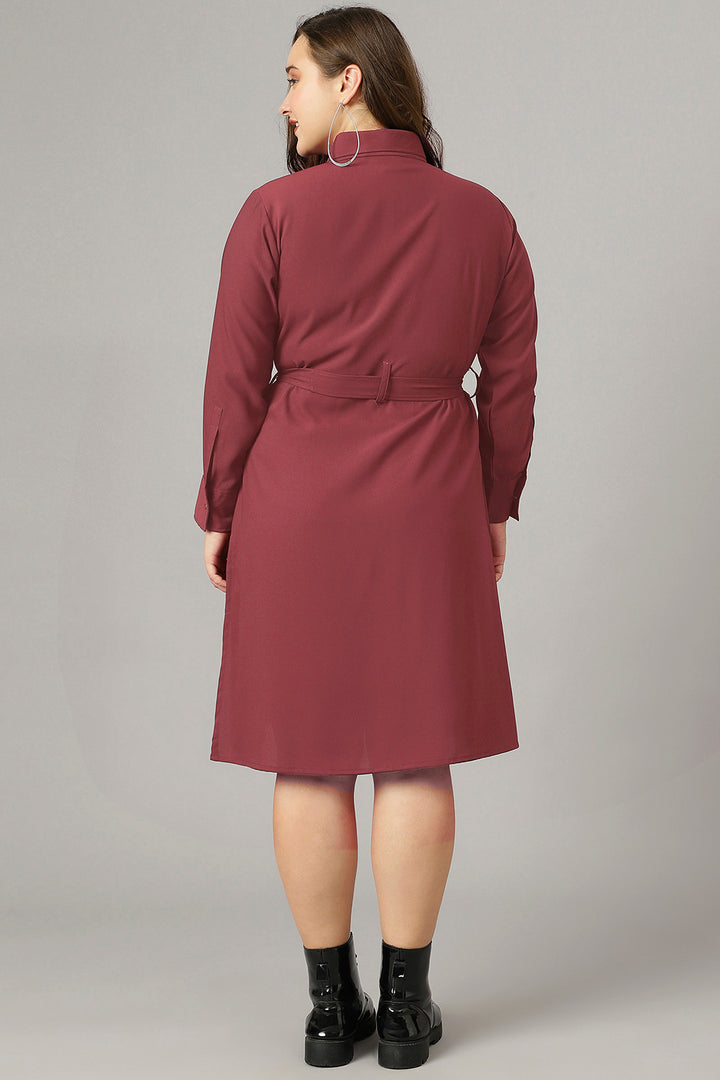 Pink Color Top With Fabric Belt Back Side Design
