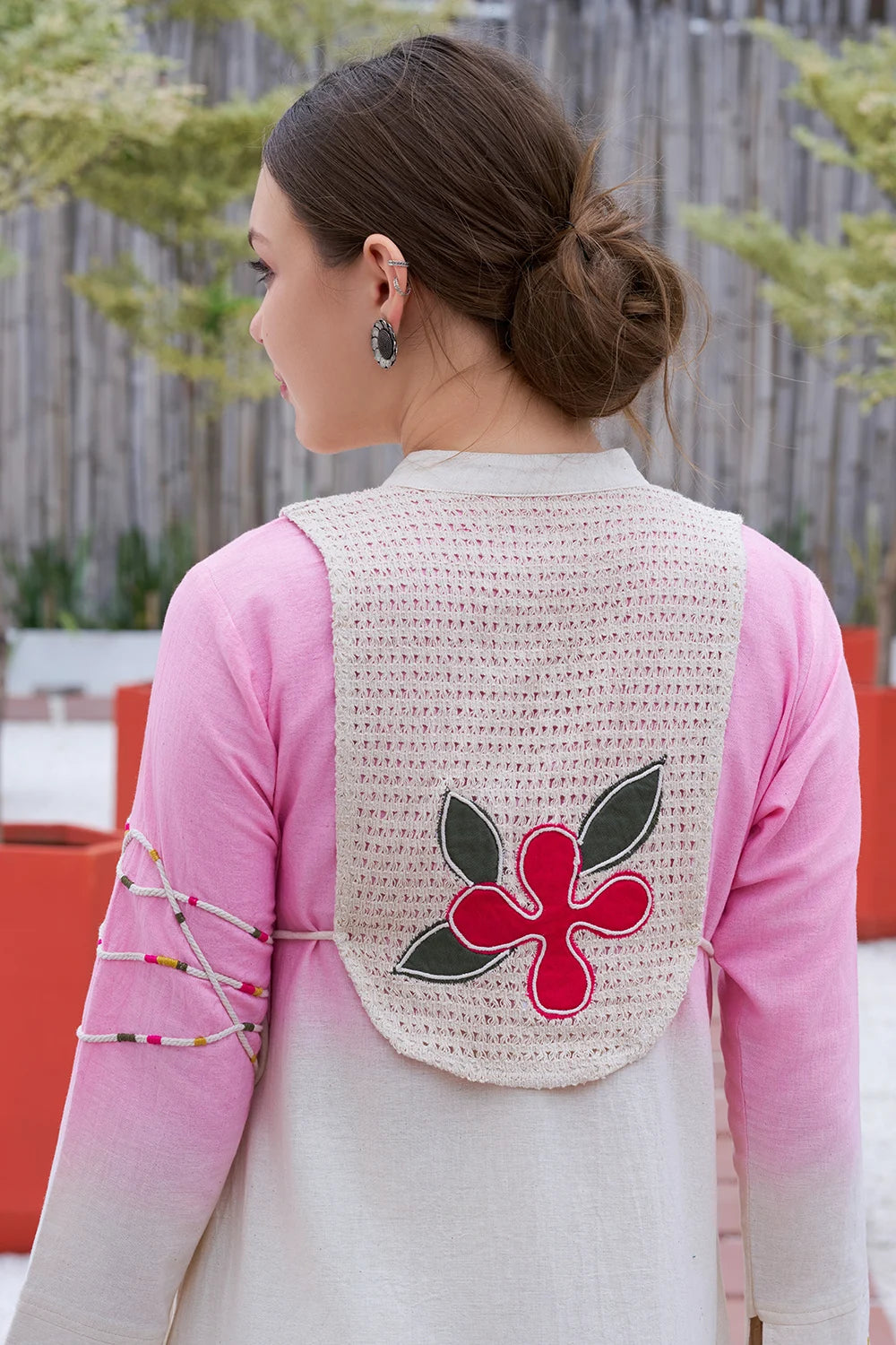 Pink & Ivory Indo-Western dress for ladies