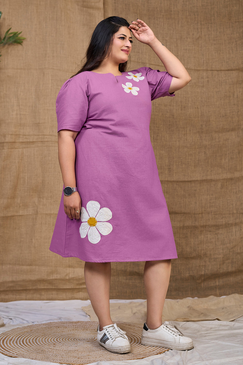 Purff_sleeve_Cotton_Dress