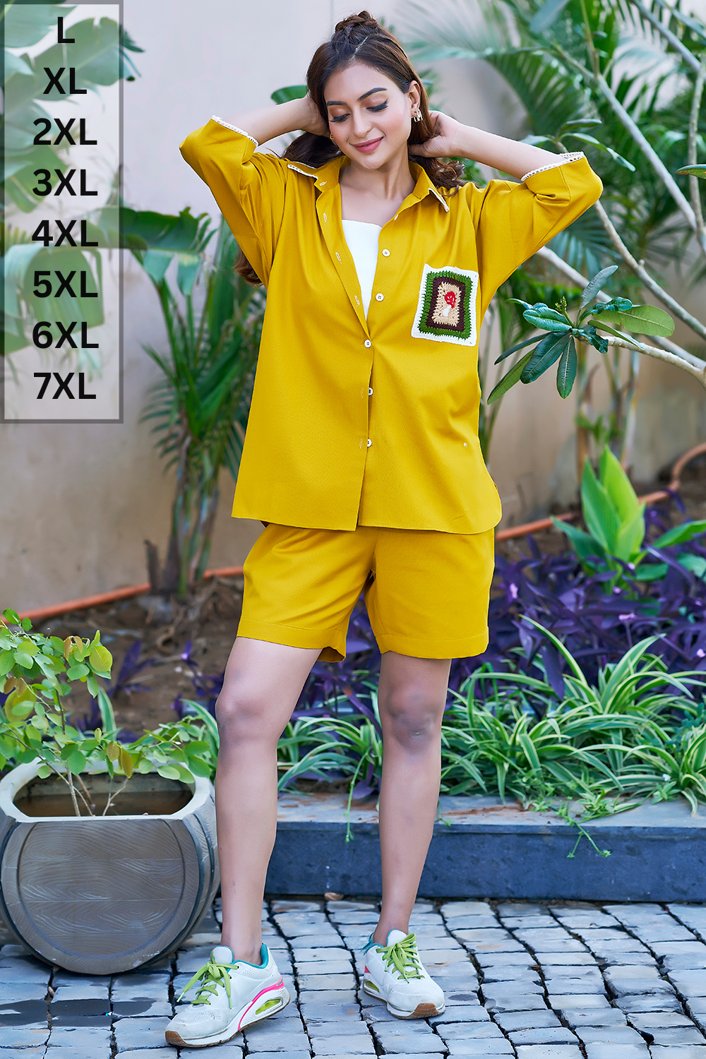 Yellow casual resort wear for women