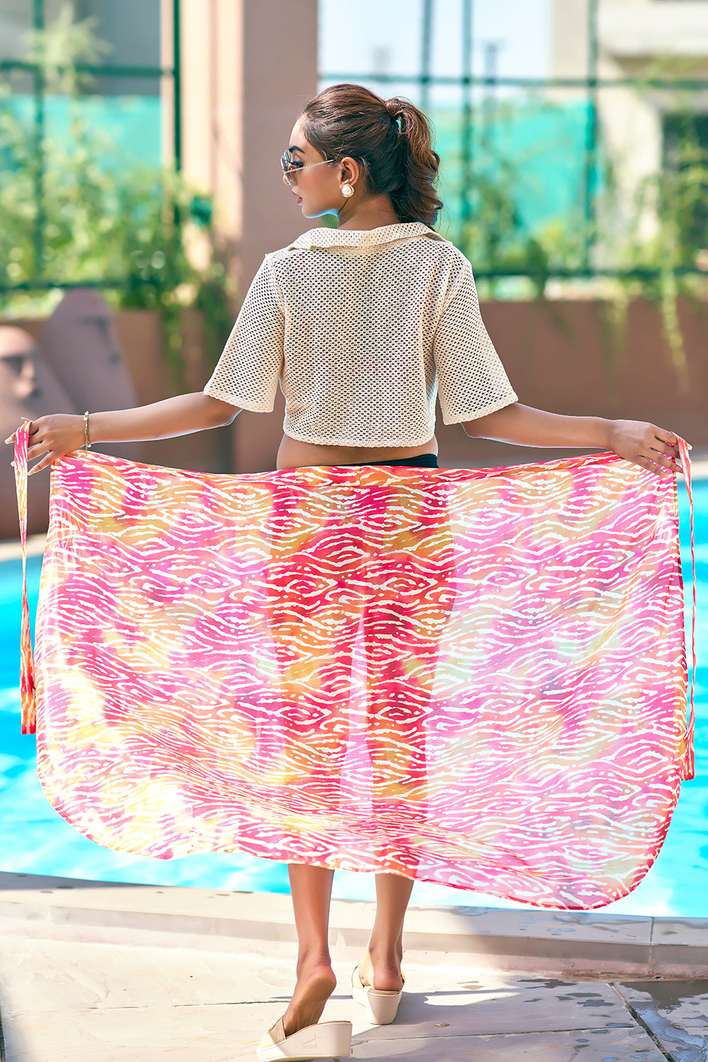 Curveylane's multicolor stylish beachwear bikini coverup