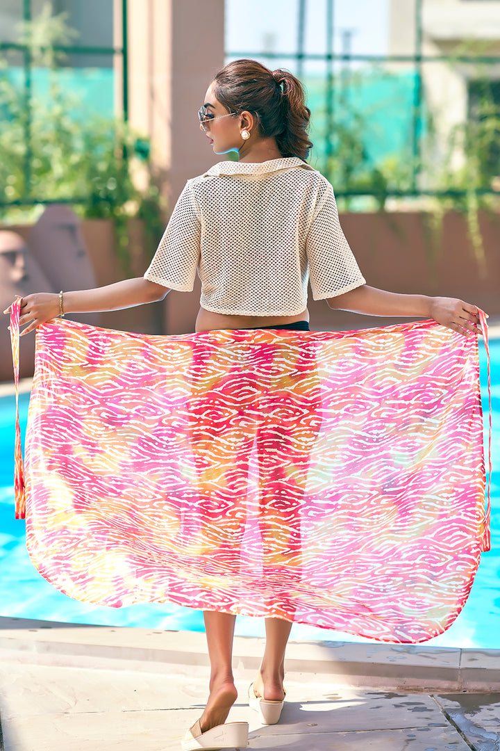 Curveylane's multicolor stylish beachwear bikini coverup