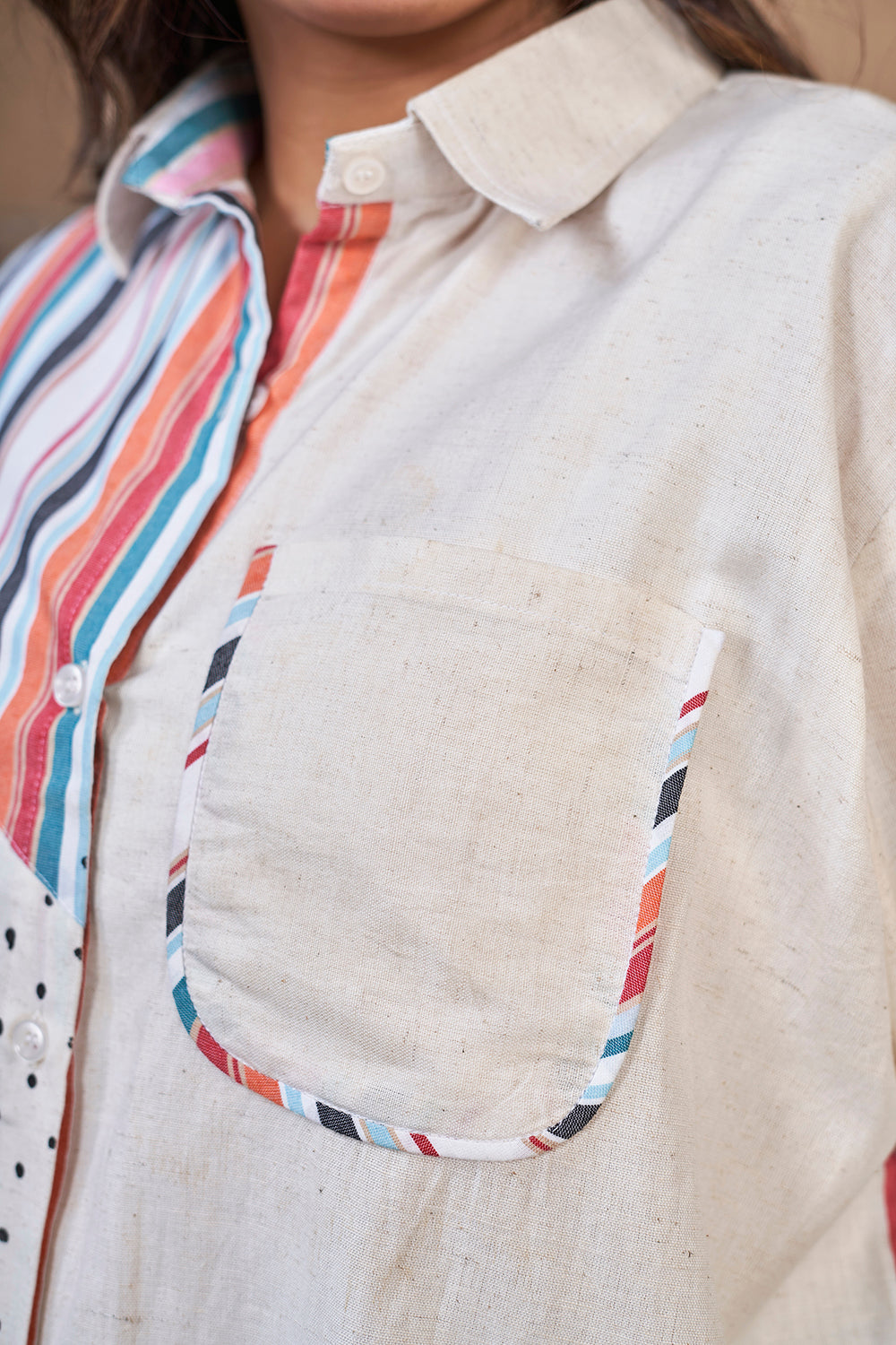 Multicolor Summer Cotton Shirt For Women