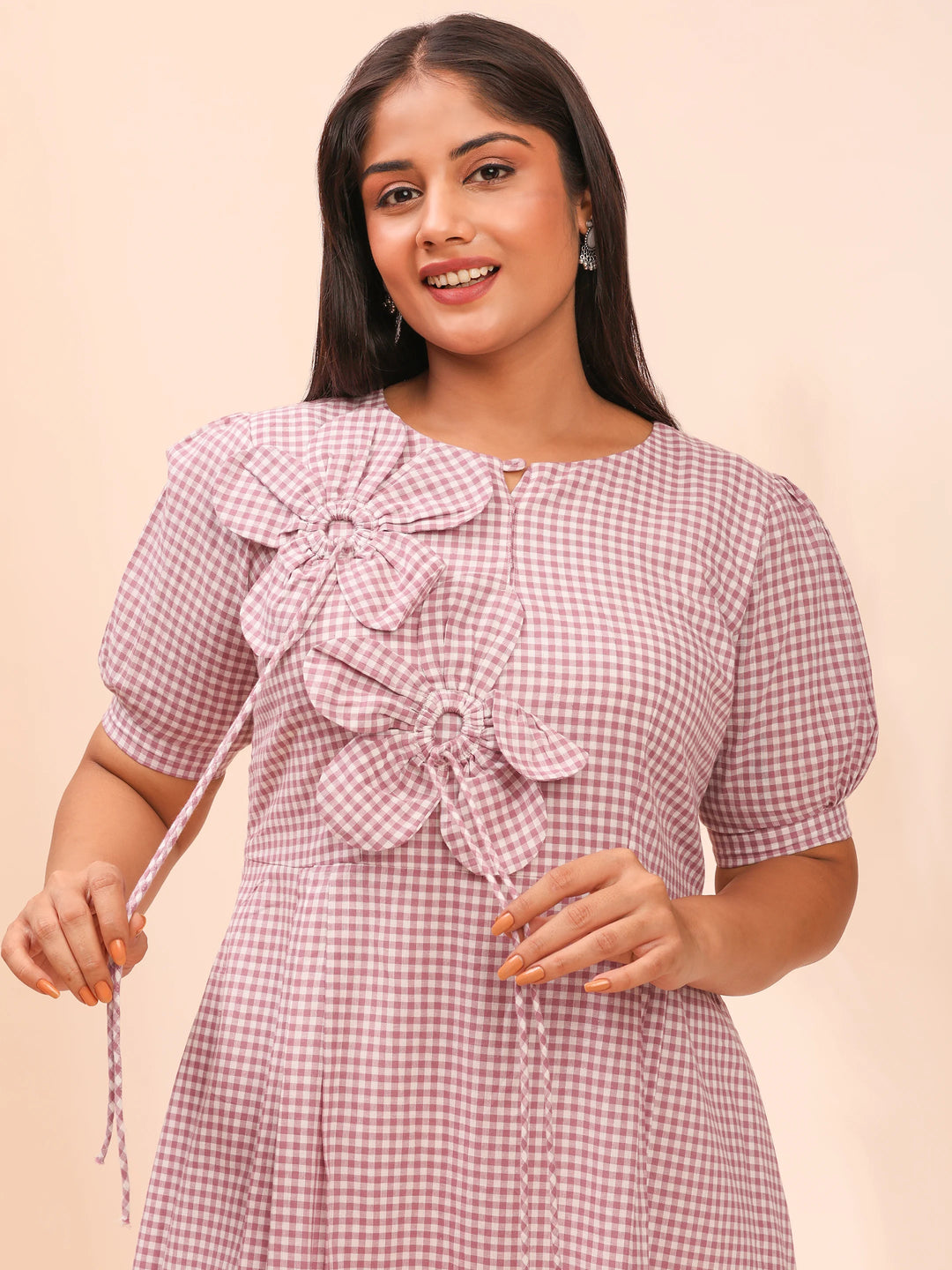 Purple casual dress design for women