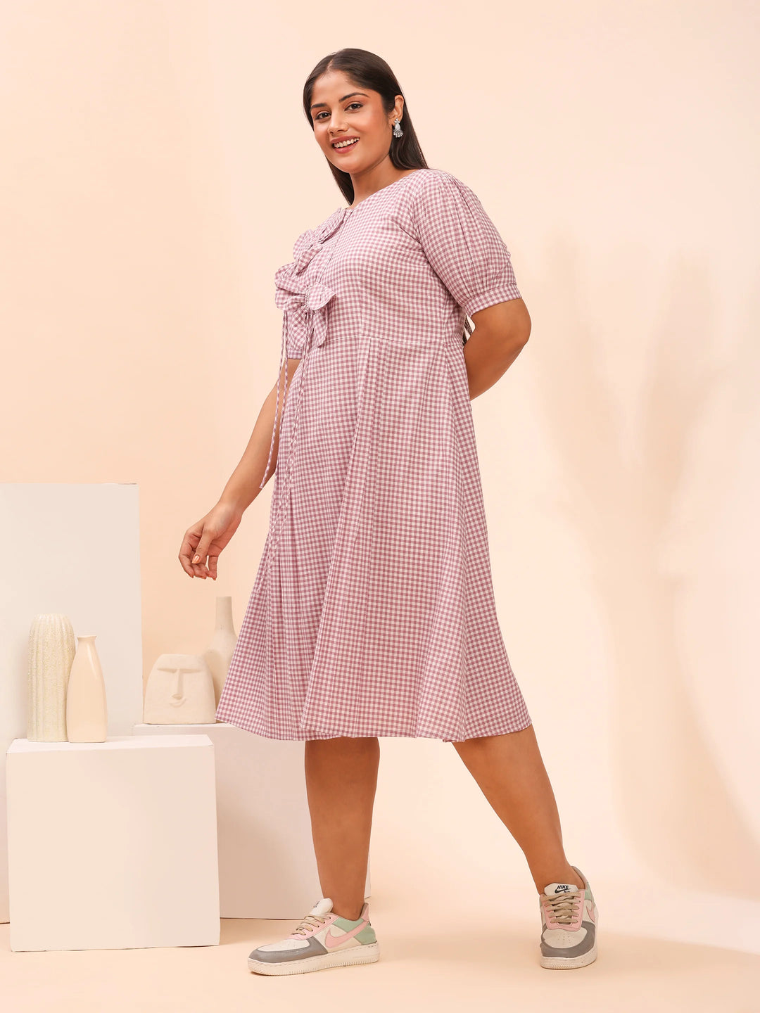 Purple casual dress design for women