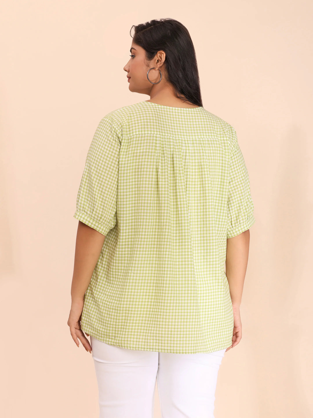 Sage green casual wear top for women