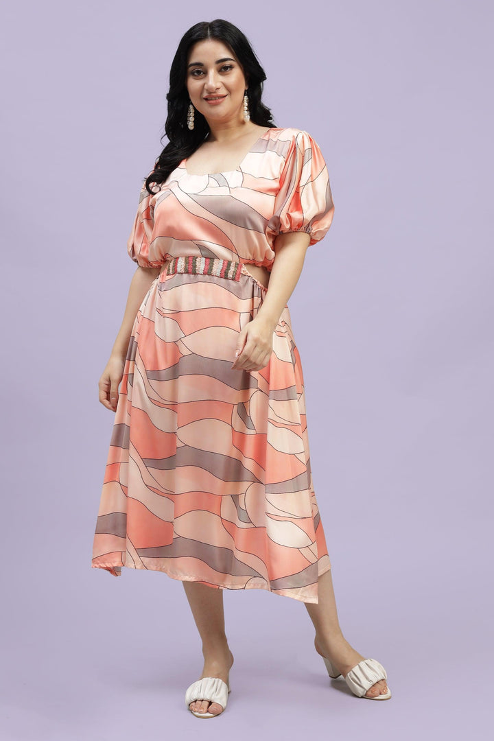 Curvy Lane Women Plus Size Square Neck Cutout Dress - Curvy Lane