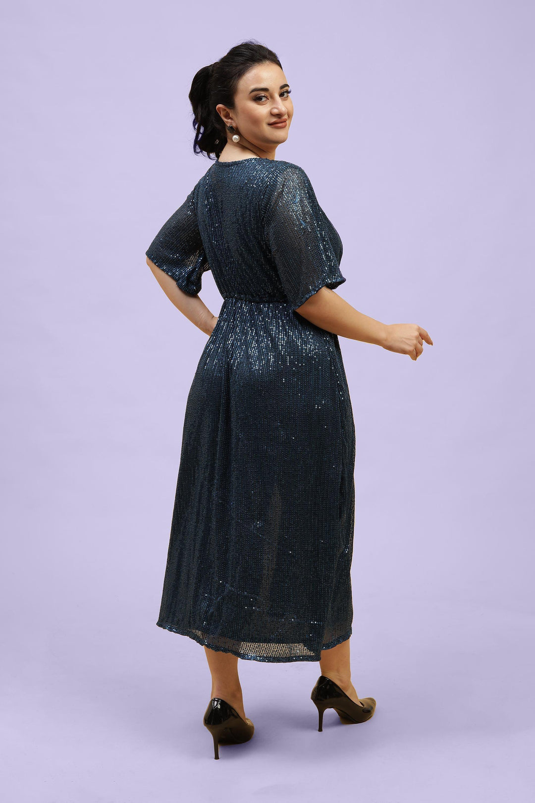 Curvy Lane Women Plus Size Party Wear Side Slit Dress For Women