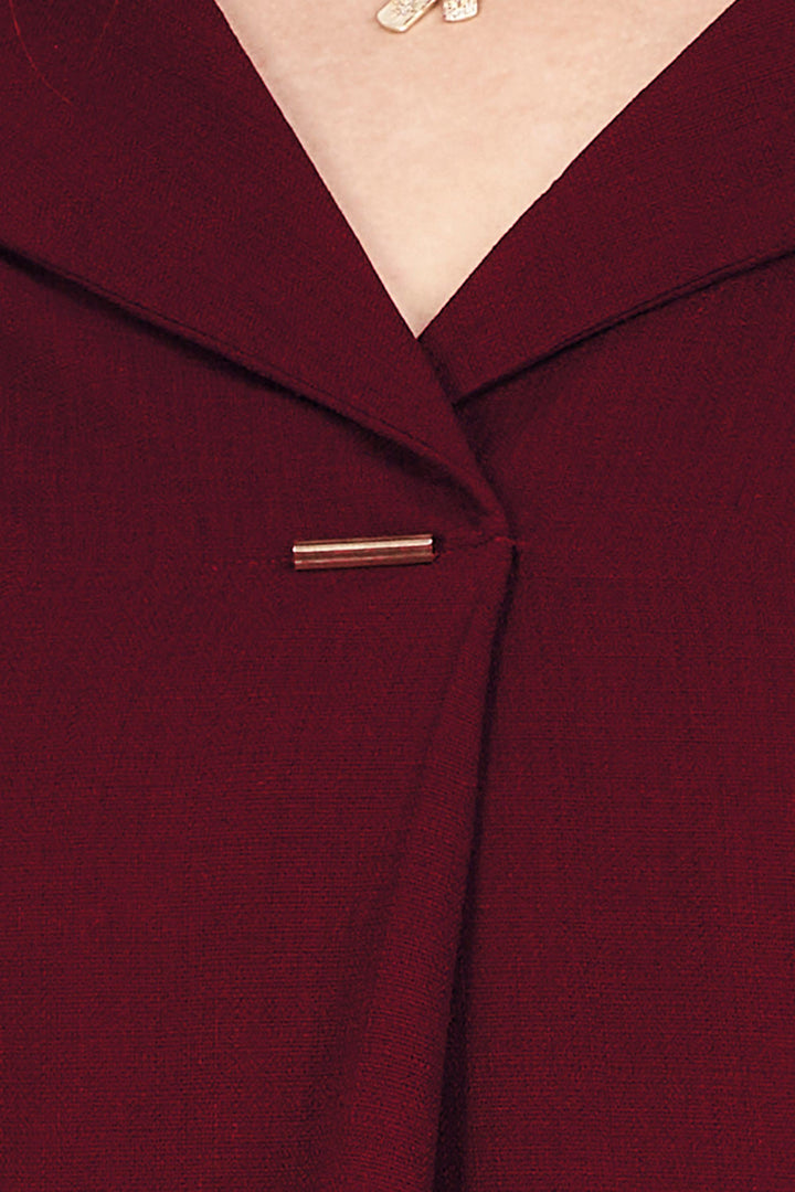 Maroon Short Top For Plus Size Women