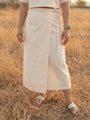 Off white Wrap Stylish Skirt for Women