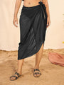 Black Solid Pattern Sarong