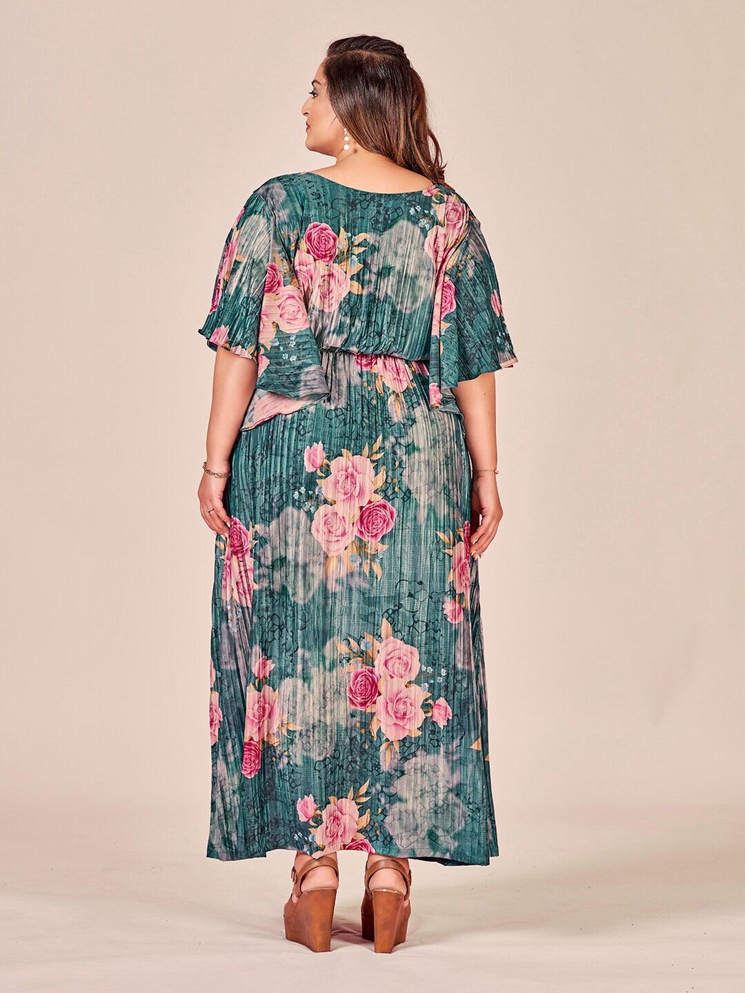 Curvy Lane Women Plus Size Floral Printed Dress - Curvy Lane