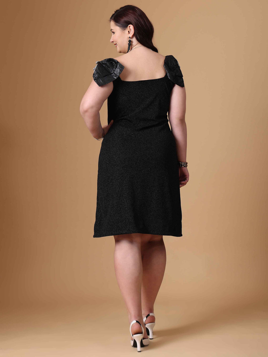 Black A-line Bow Dress