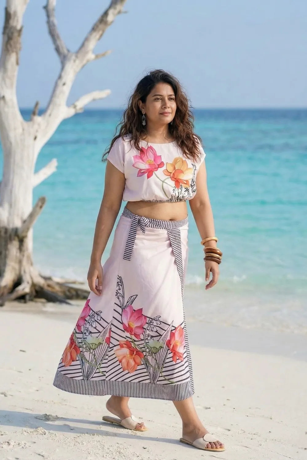 Curvylane's floral sarong summer beach wear for ladies