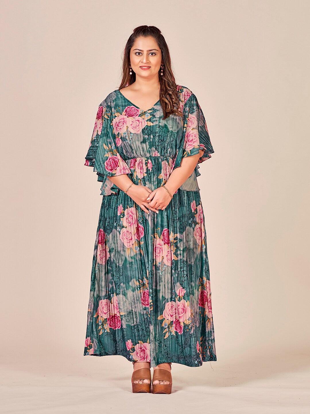 Curvy Lane Women Plus Size Floral Printed Dress - Curvy Lane