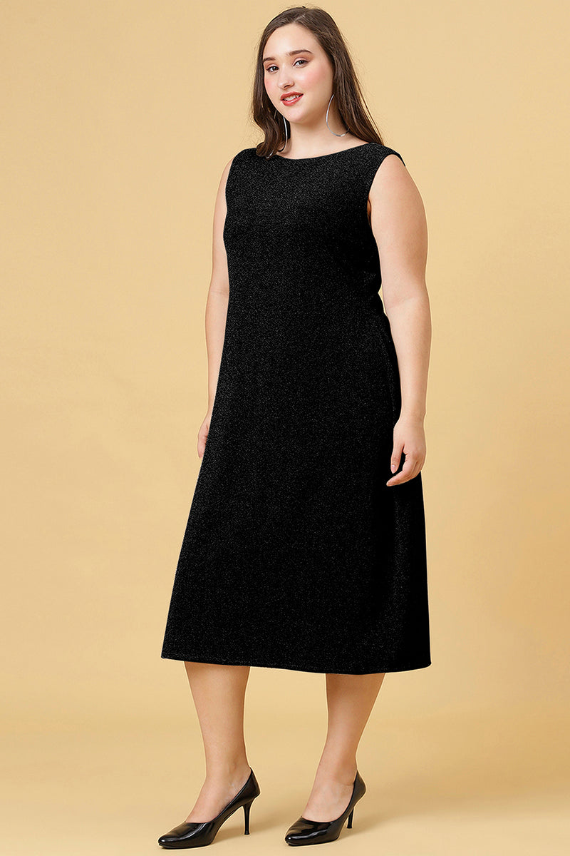 Black Party Wear Shimmer Long Dress for Women