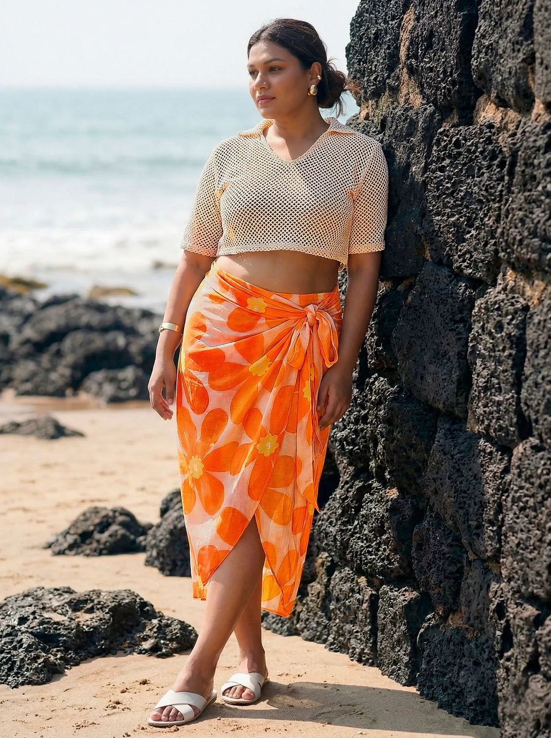 Chic Floral Sarong Set Outfit