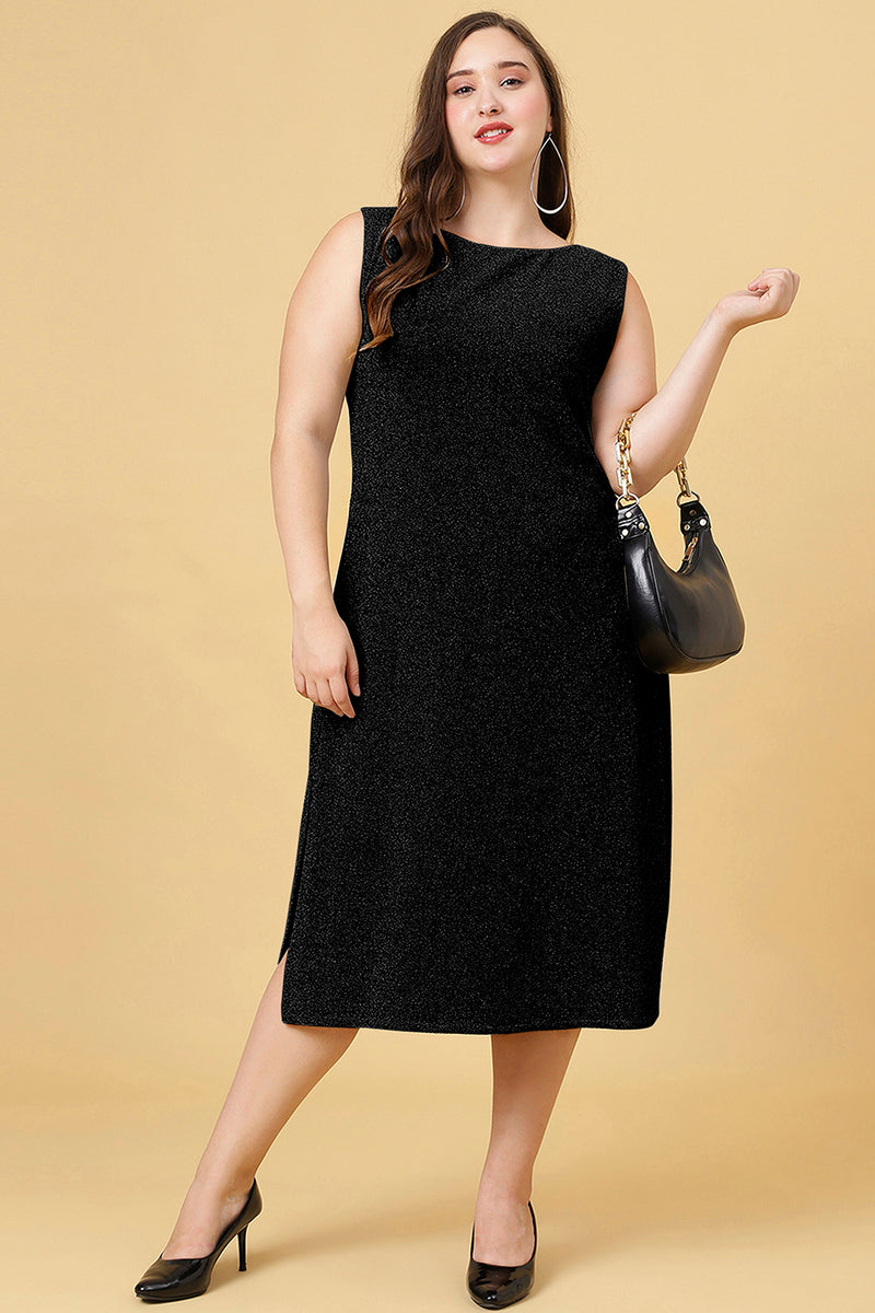 Black Party Wear Shimmer Long Dress for Women