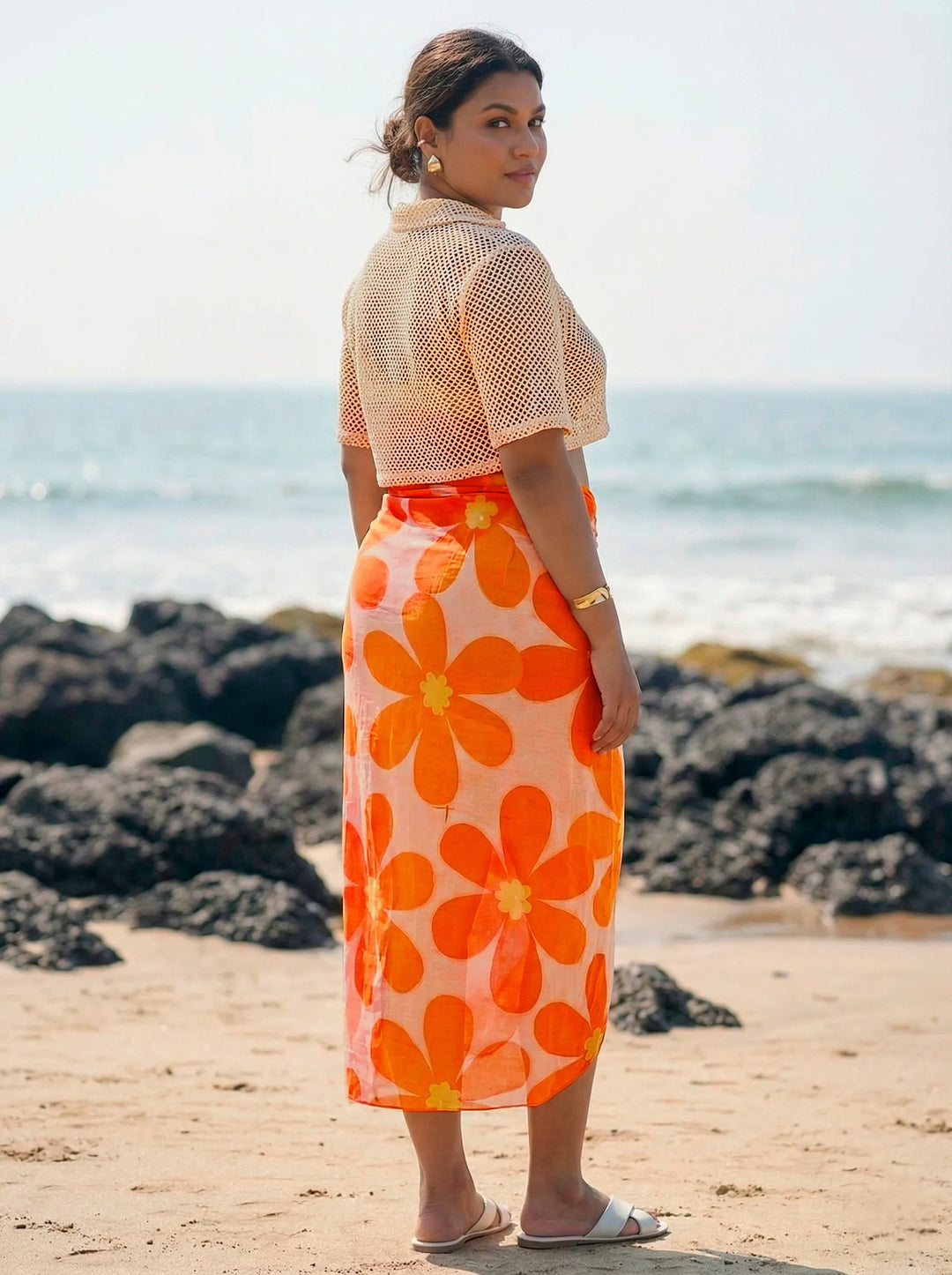 Chic Floral Sarong Set Outfit