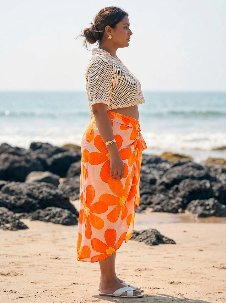 Chic Floral Sarong Set Outfit