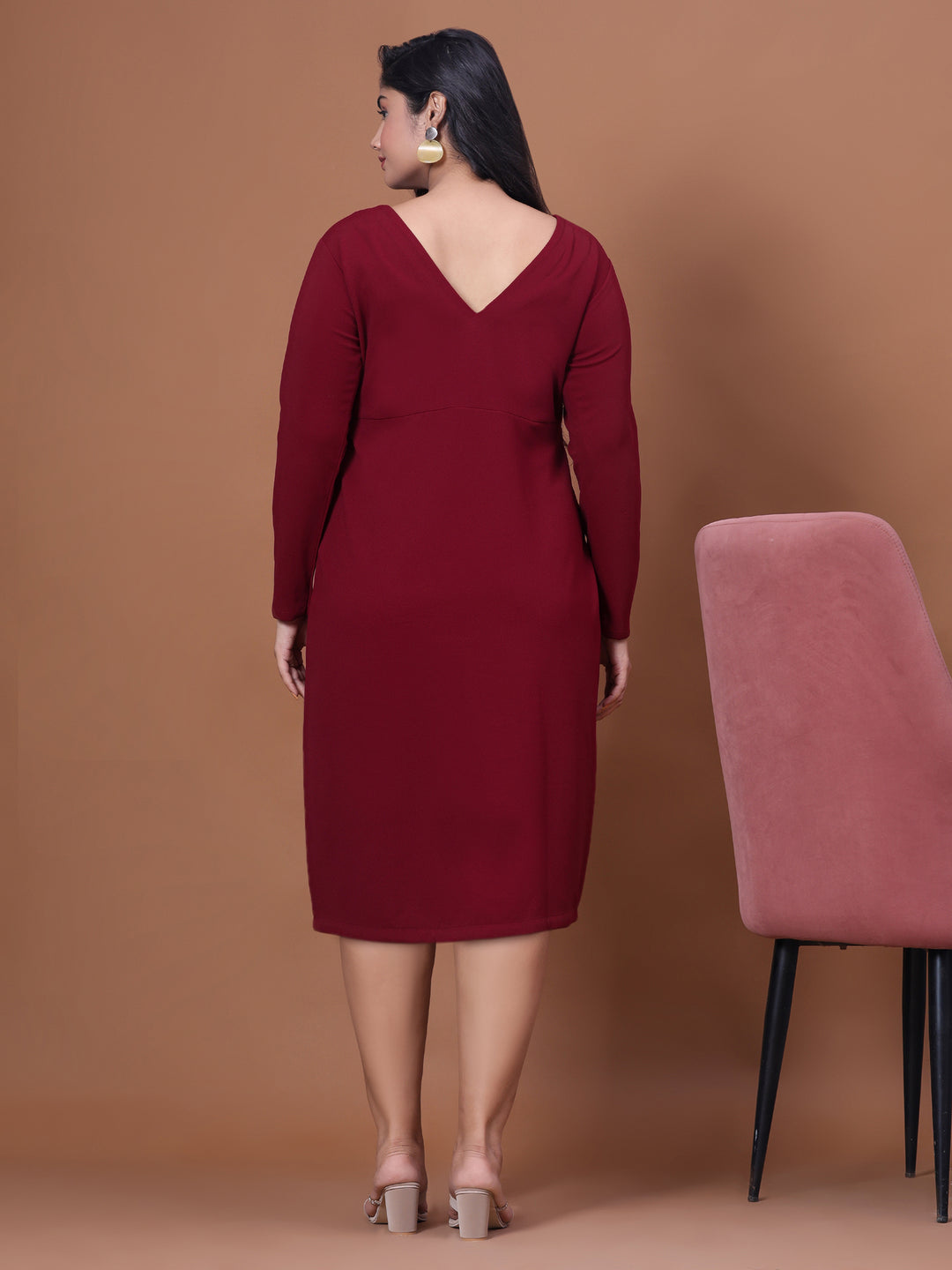 party wear dress overlap closure