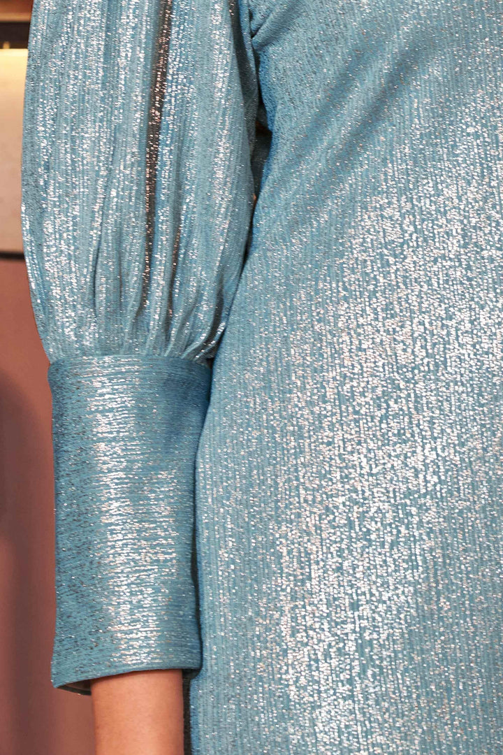 Modern Magic A-Line Dress - Shimmering A-Line Dress Detail View