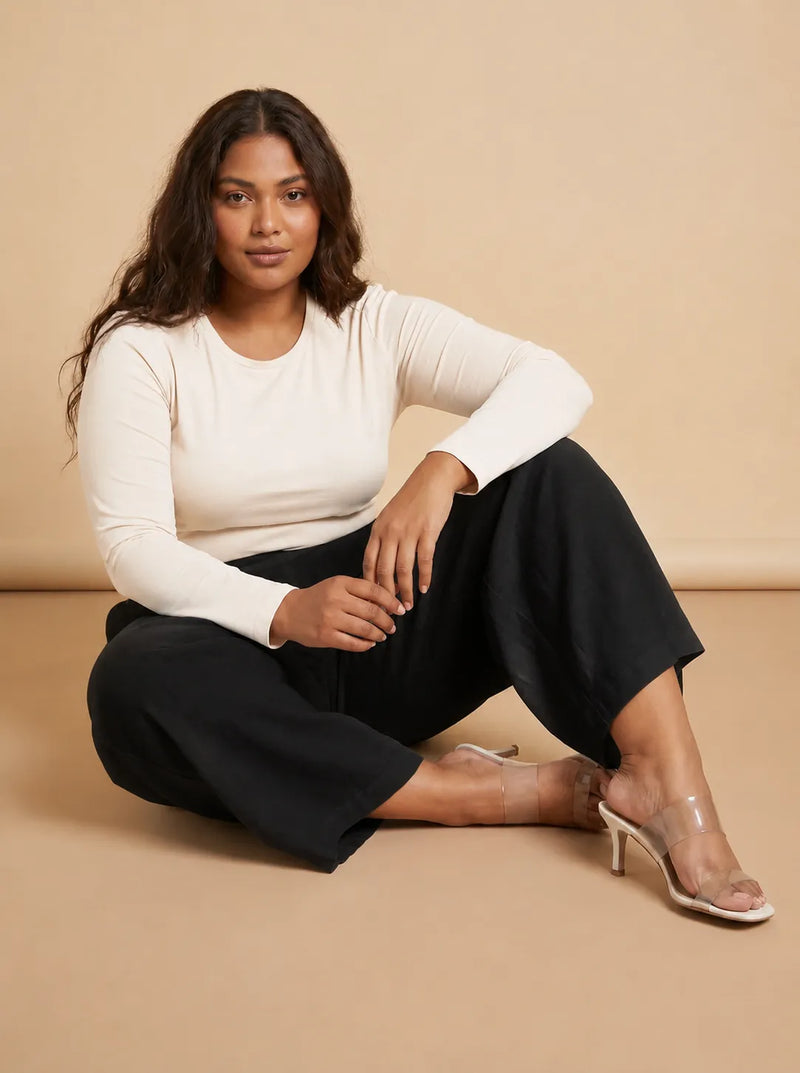 Black Stylish Wide Leg Pant for Women