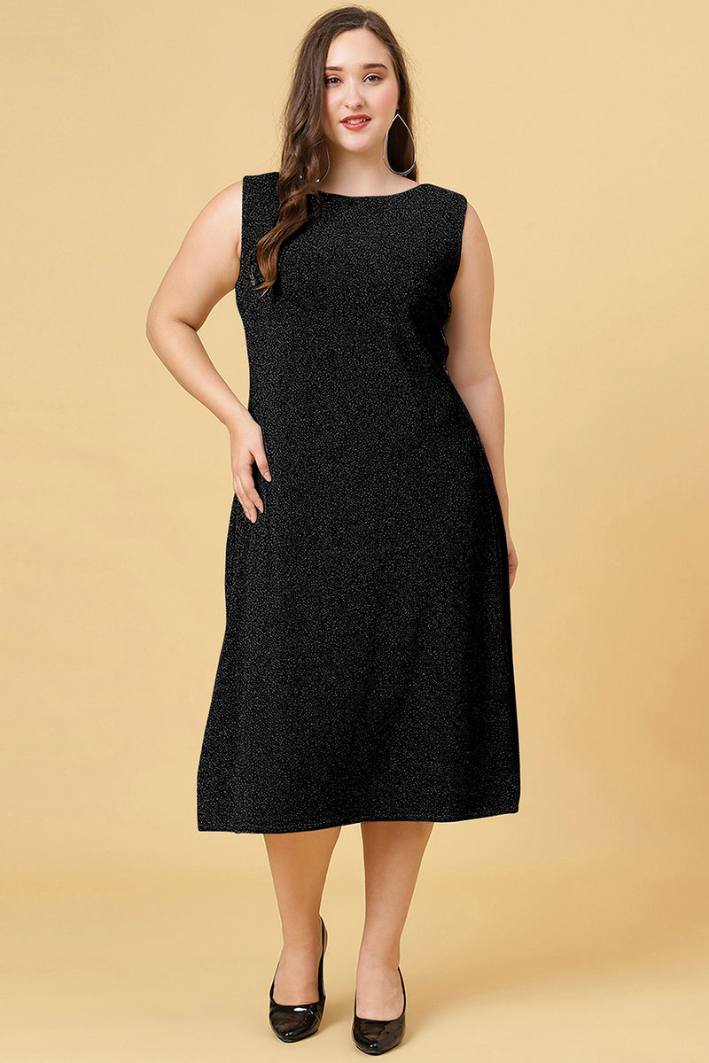 Black Color Shimmer Party Wear Long Dress For Women