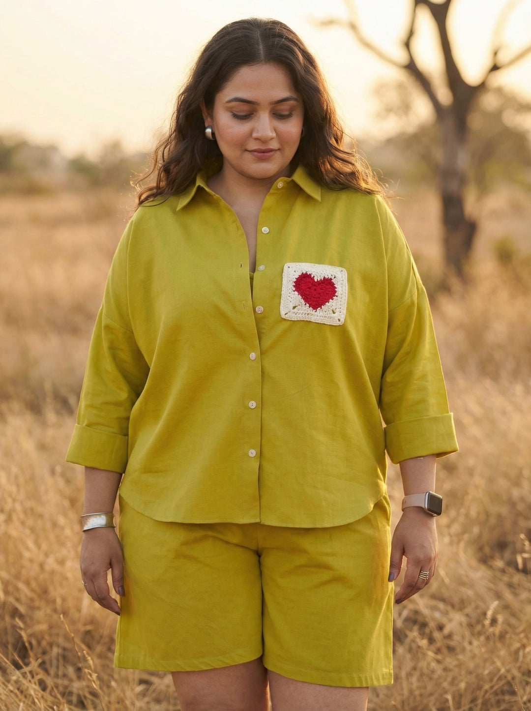 Casual resort wear with yellow skort