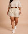 Off White Stylish Cotton Shorts for Women