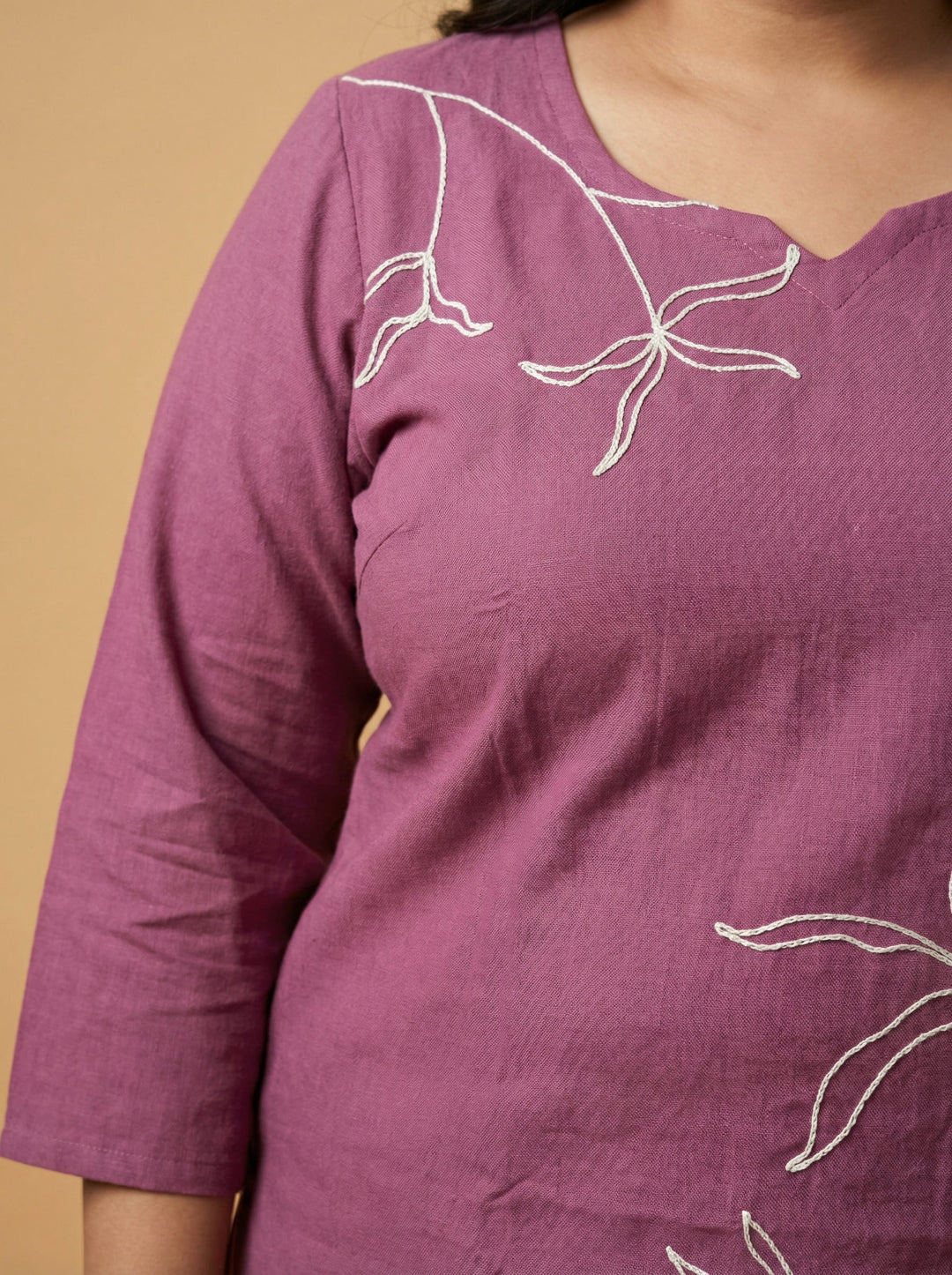 Plus Size Rouge Pink Cotton Top