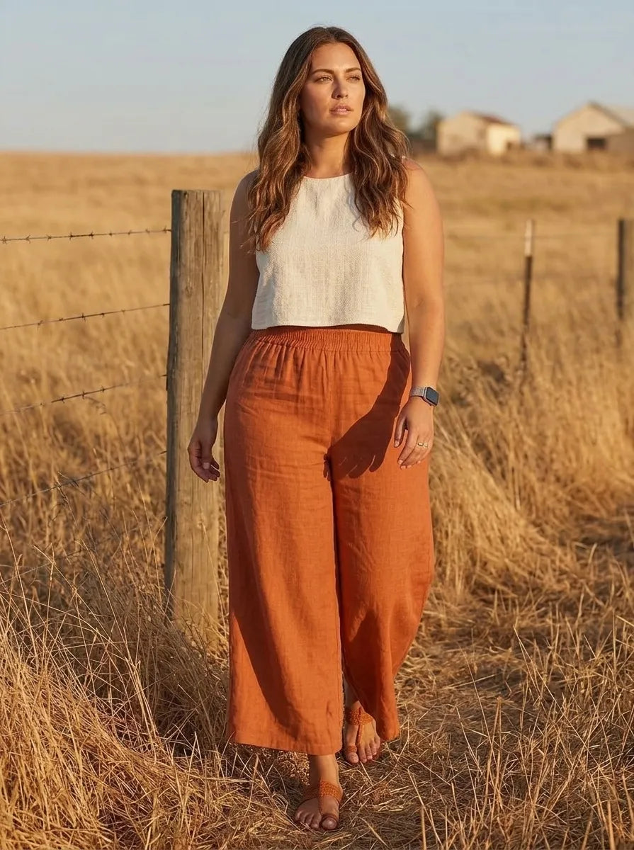 Orange Stylish Palazzo for Women