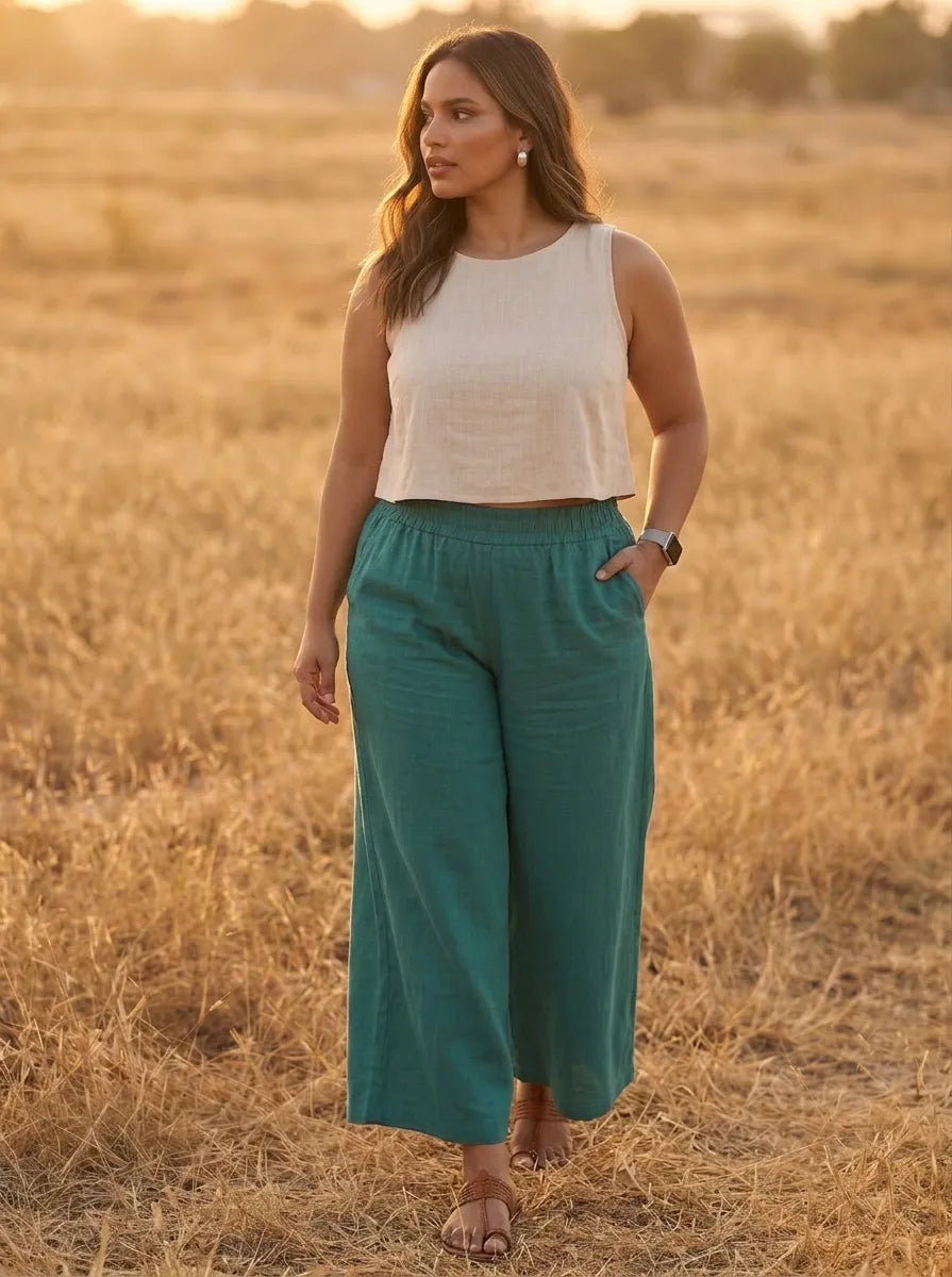 Green Stylish Palazzo for Women