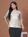 Golden shimmer top for women