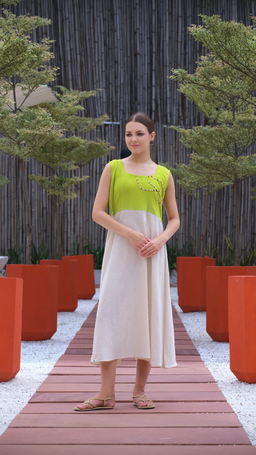 One-shoulder Indo-Western dress for ladies