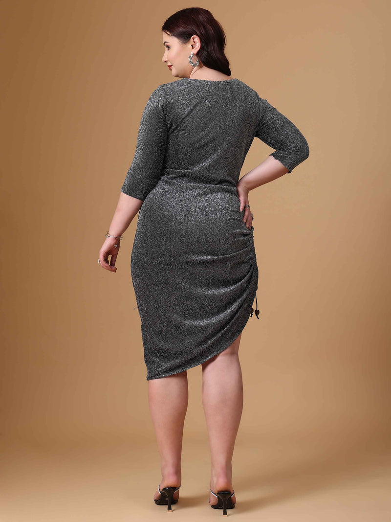 Grey Bodycone Dress Back Side
