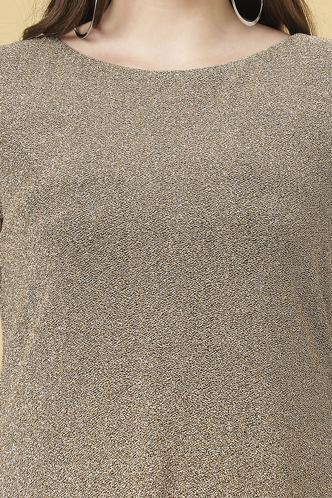 Gold Party Wear Shimmer Long Dress for Women