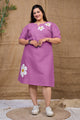 Lavender Cotton Dress With Pockets