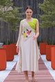 One-shoulder Indo-Western dress for ladies