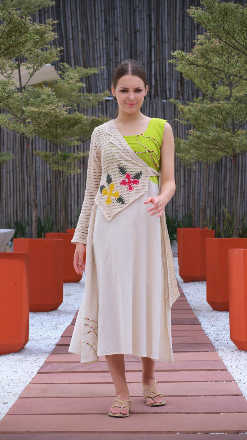 One Shoulder Indo Western Dress For Ladies
