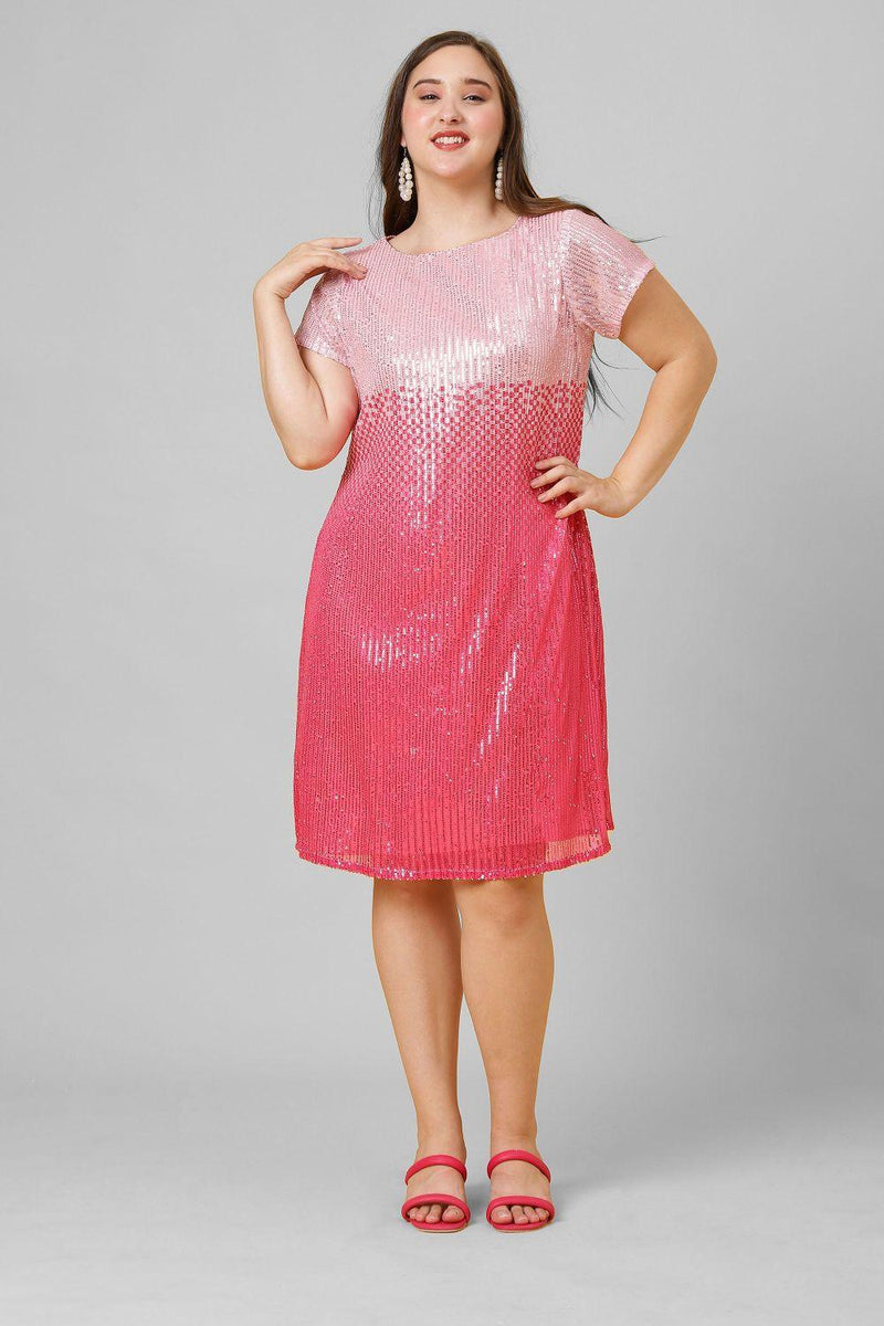 open lace back dress Women's Christmas Light Strand Sequin Sweater Dress main image 1