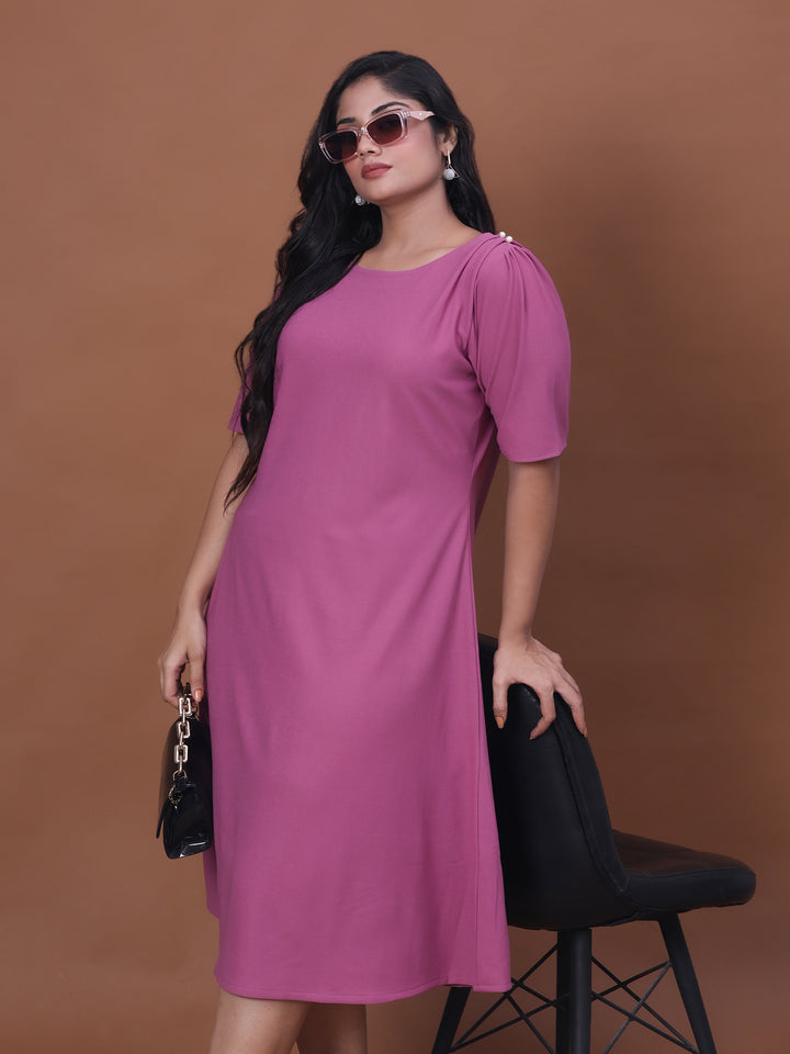 Pink party wear dress slip on style